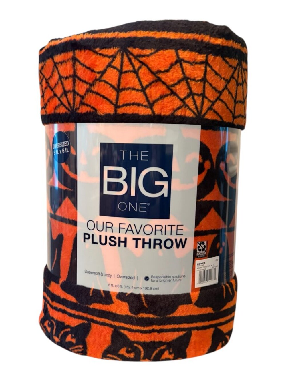 The Big One Halloween 'Spooky Stripes' Oversized Supersoft Plush Throw Blanket